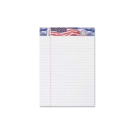 Tops Business Forms Tops American Pride Writing Tablet, 5" x 8", Jr. Legal Ruled, White, 50 Sheet/Pad, 3 Pad/Pack 75103